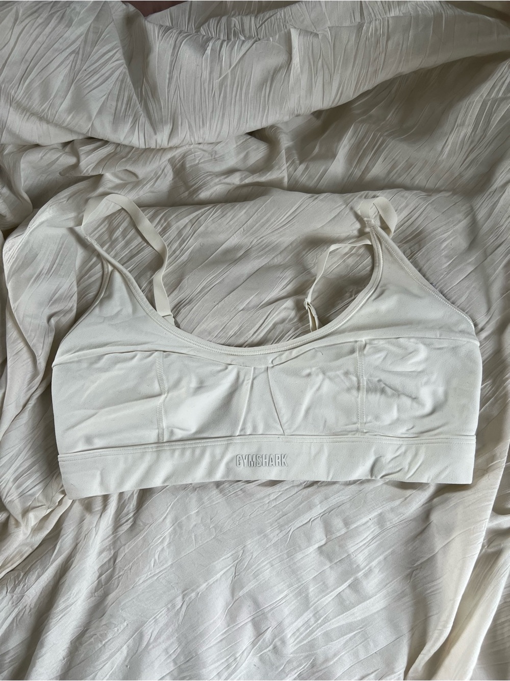 Gymshark Cream Seamless Light Support Sports Bra